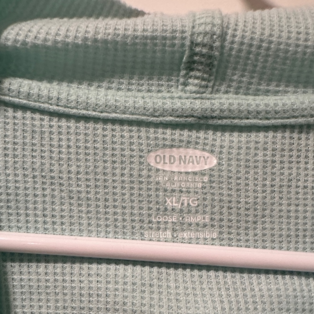 Old Navy Light Green Waffle Knit Sweater
